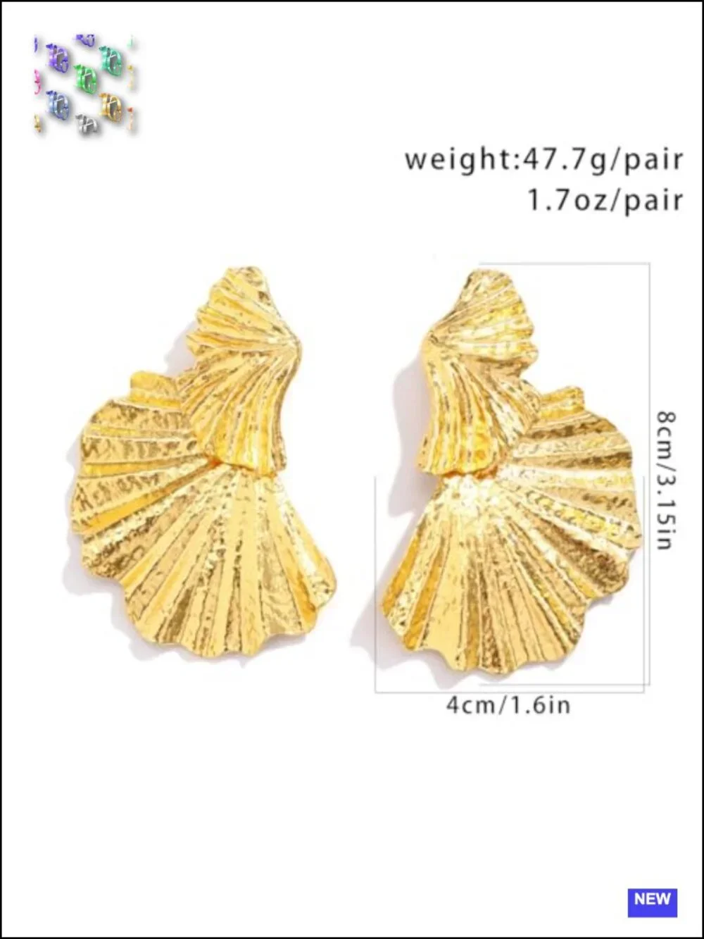 Geometric Dangle Earrings Chunky Big Thick Alloy Statement Drop Earrings Simple